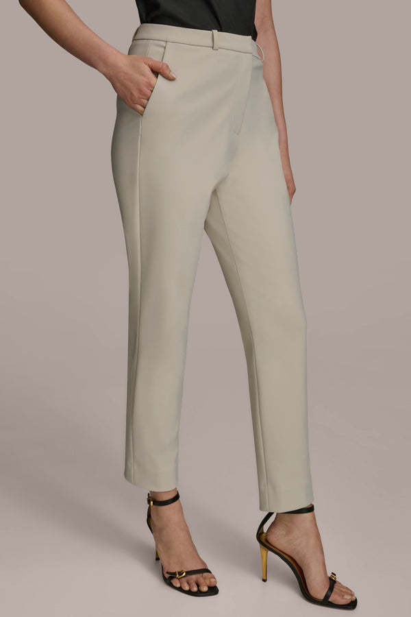 Donna Karan STRAIGHT FLAT FRONT PANT TUSCAN GREY