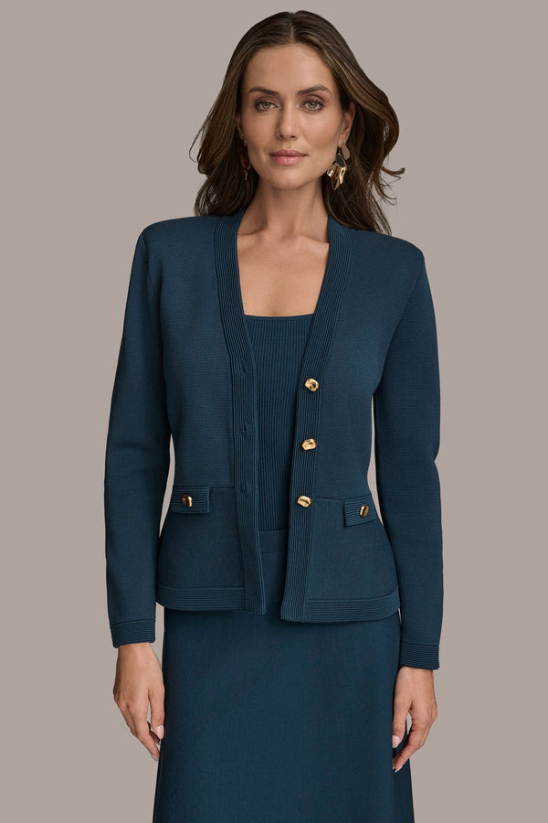 Donna Karan SWEATER SUIT BLAZER TIDE