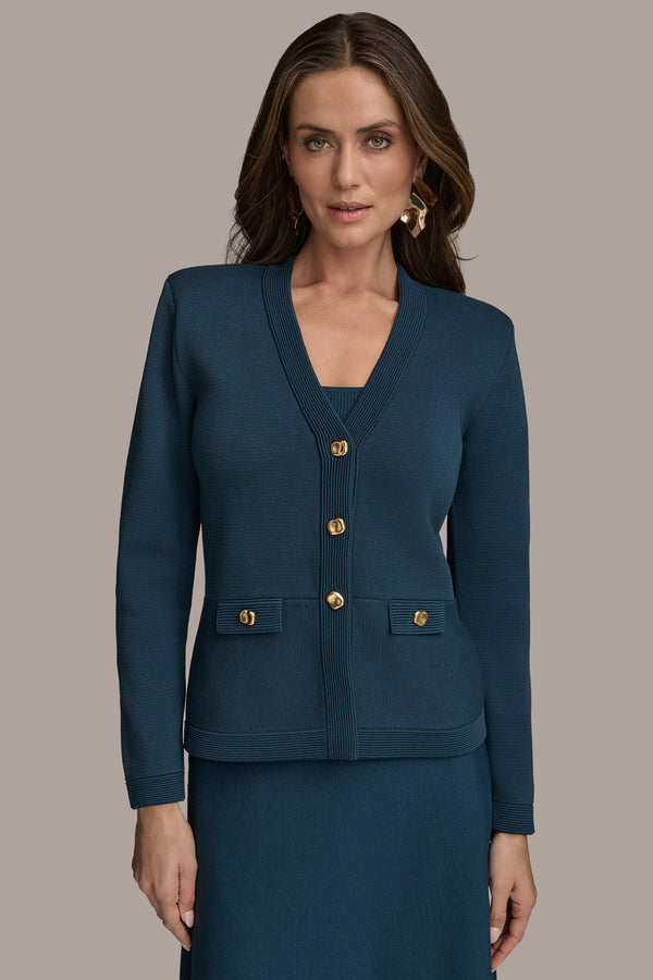 donna karan SWEATER SUIT BLAZER TIDE