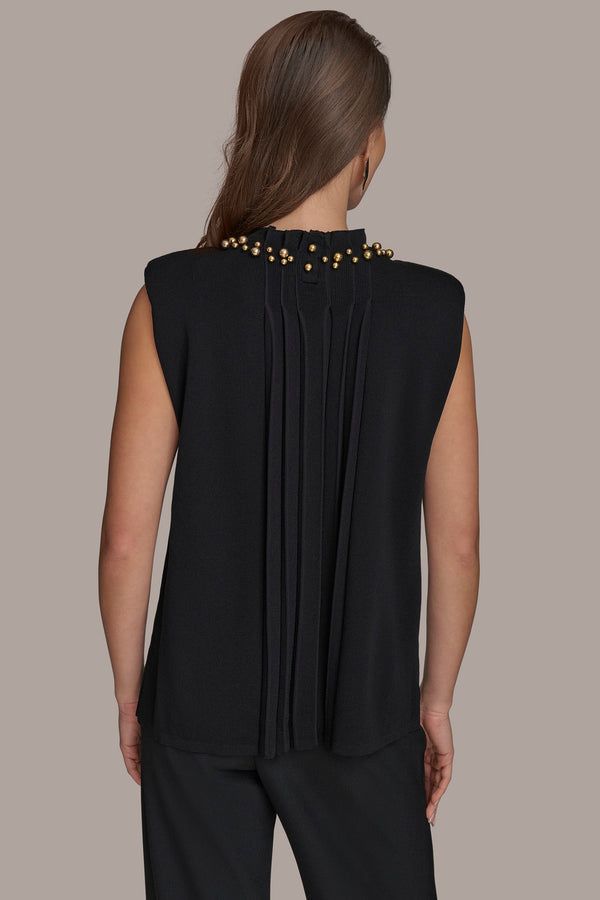 Donna Karan SWEATER WITH BEADING Black
