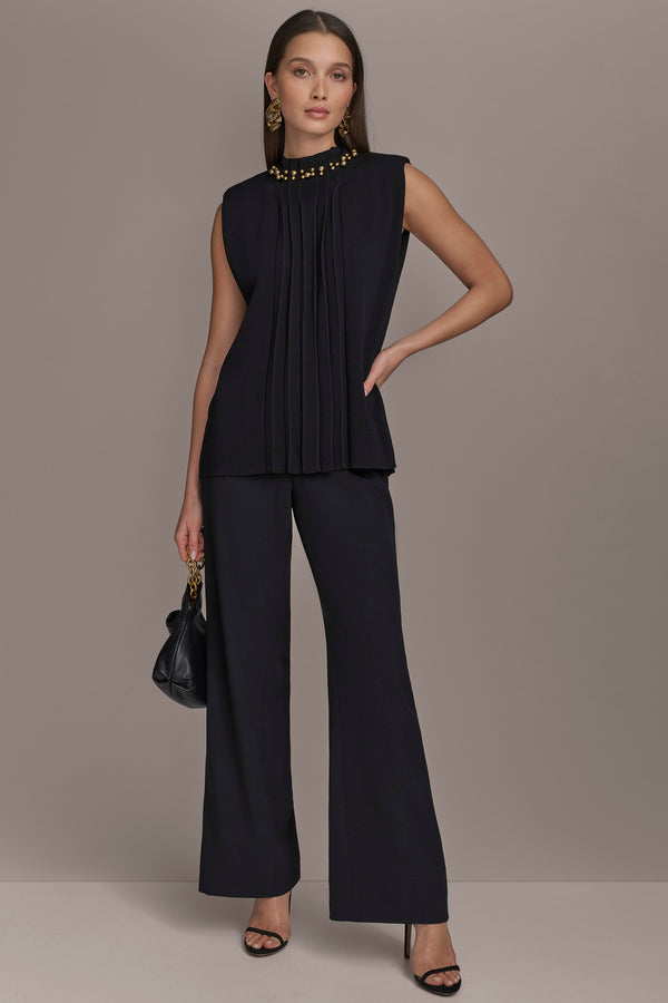 Donna Karan SWEATER WITH BEADING Black