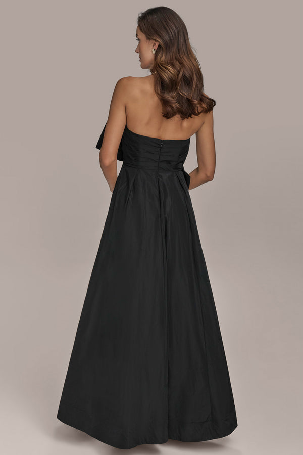 Donna Karan TAFFETA BALLGOWN WITH BOW Black