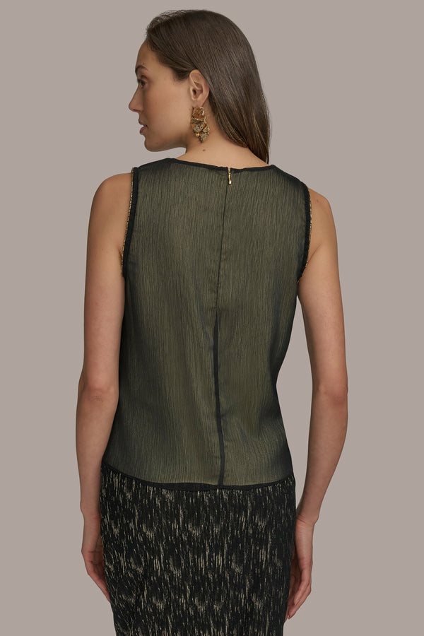 Donna Karan TWO LAYER TOP Black