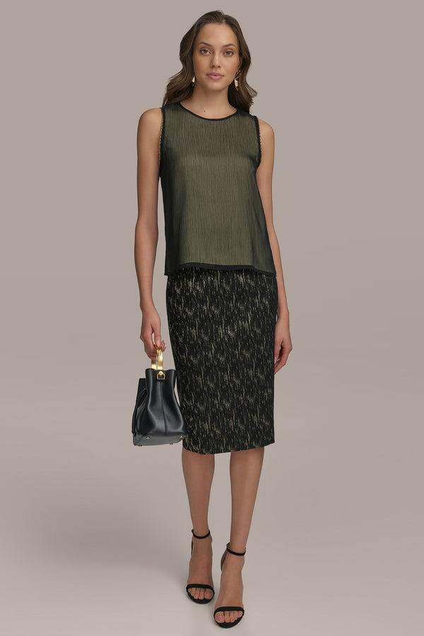 Donna Karan TWO LAYER TOP Black