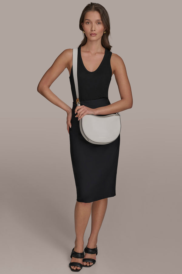 Donna Karan VALLEY STREAM CROSSBODY BAG Pearl Grey