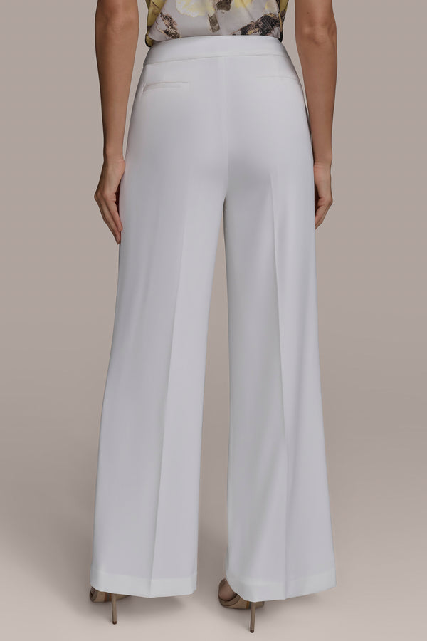Donna Karan WIDE LEG DRESS PANT WHITE