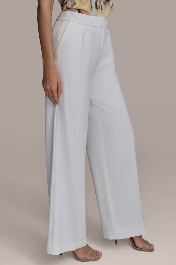 Donna Karan WIDE LEG DRESS PANT WHITE