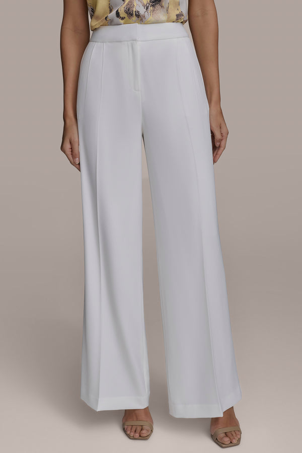 donna karan WIDE LEG DRESS PANT WHITE
