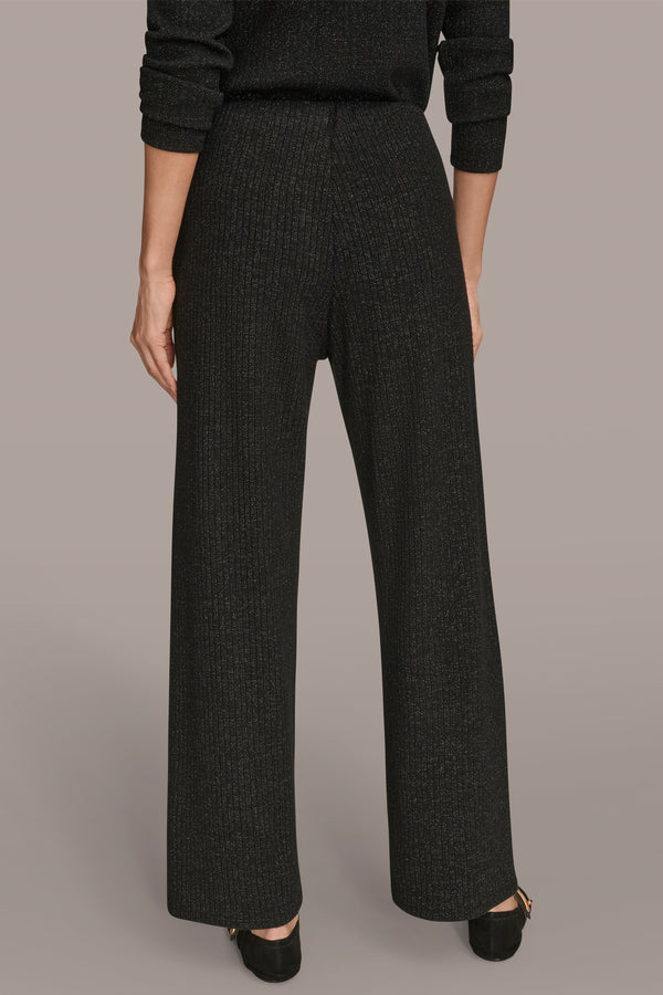 Donna Karan WIDE LEG PULL ON PANT Black