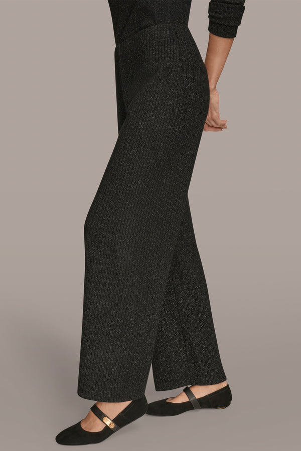 Donna Karan WIDE LEG PULL ON PANT Black