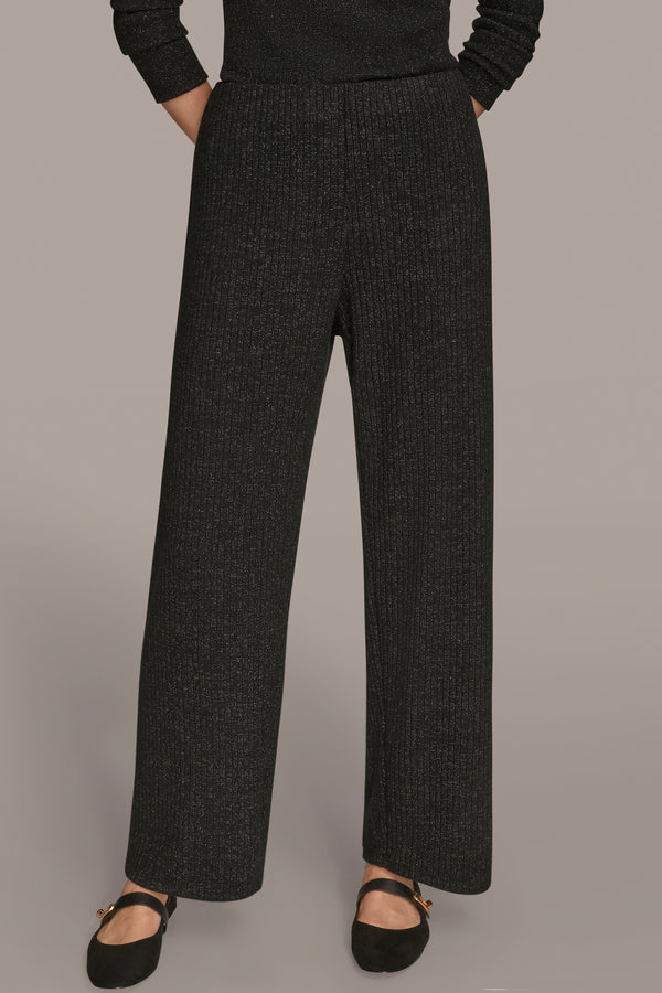 donna karan WIDE LEG PULL ON PANT Black