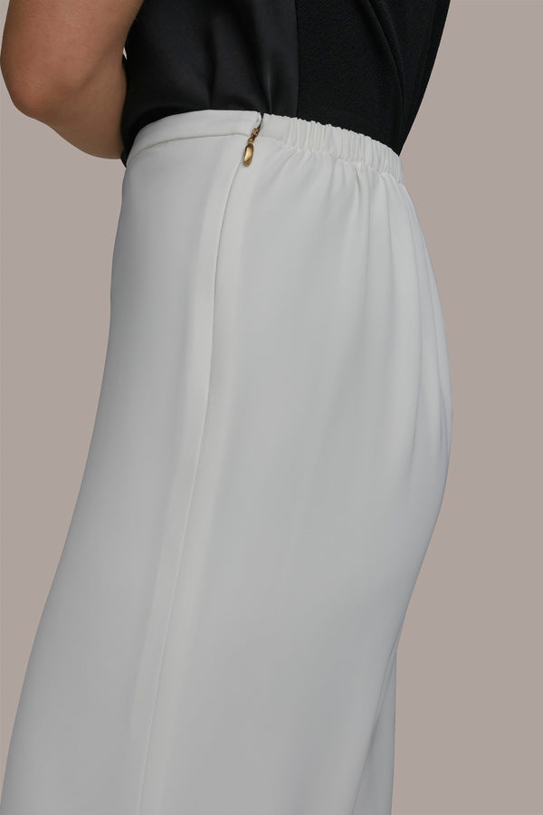 Donna Karan WIDE LEG PULL ON PANT CREAM