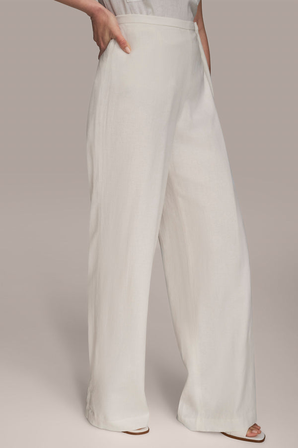 Donna Karan WIDE LEG SOFT PANT Cream