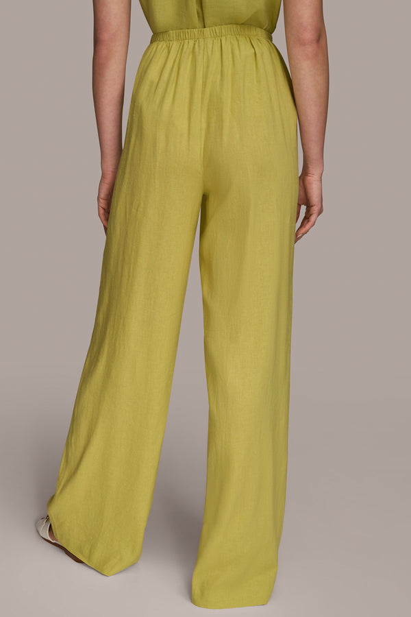 Donna Karan WIDE LEG SOFT PANT Scuffed Citron