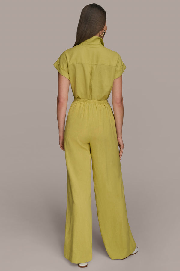 Donna Karan WIDE LEG SOFT PANT Scuffed Citron