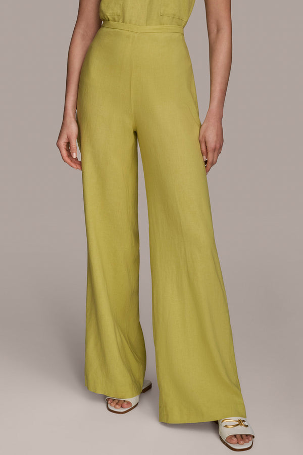 donna karan WIDE LEG SOFT PANT Scuffed Citron