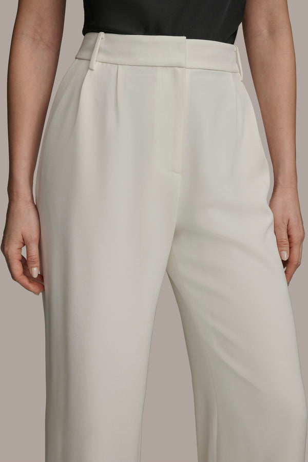 Donna Karan WIDE PANT WITH PLEATS CREAM