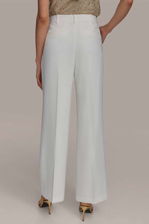 Donna Karan WIDE PANT WITH PLEATS CREAM