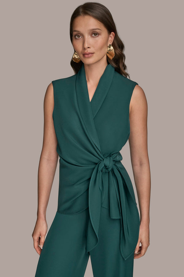 donna karan WRAP VEST HUDSON
