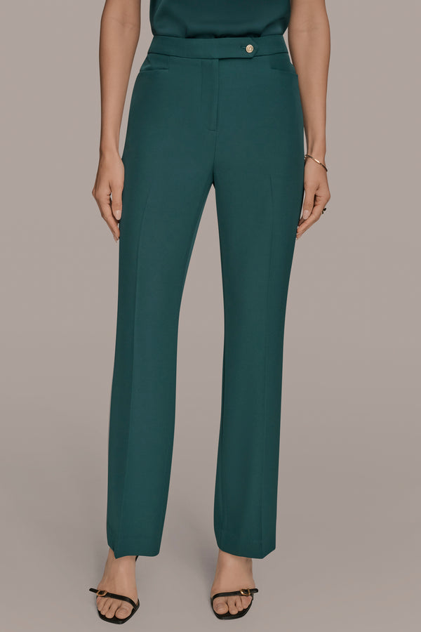 donna karan HIGH-RISE STRAIGHT-LEG SUIT PANT HUDSON