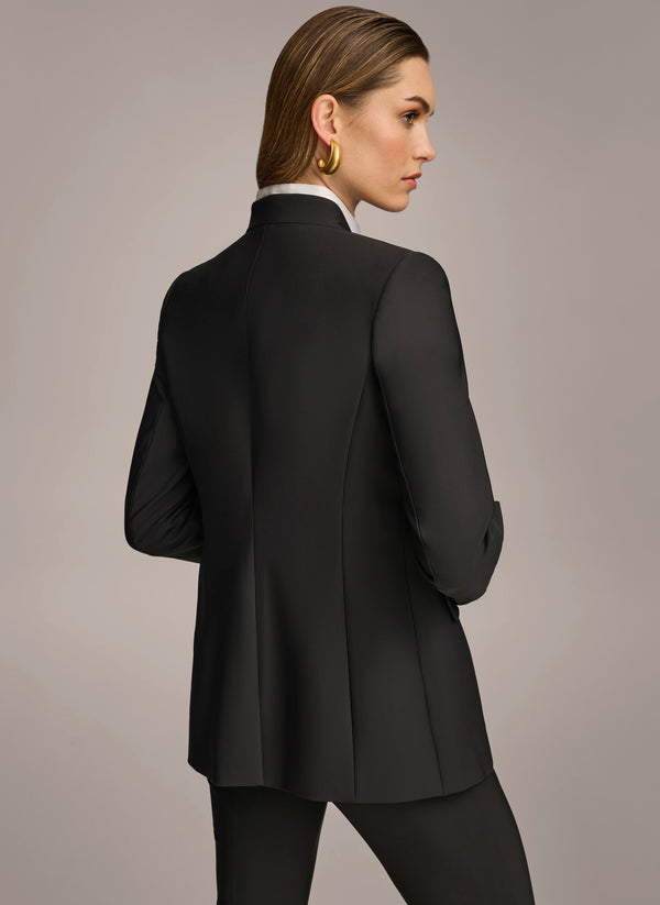 Donna Karan JACKET WITH BUTTON DETAILS ON SLEEVE Black