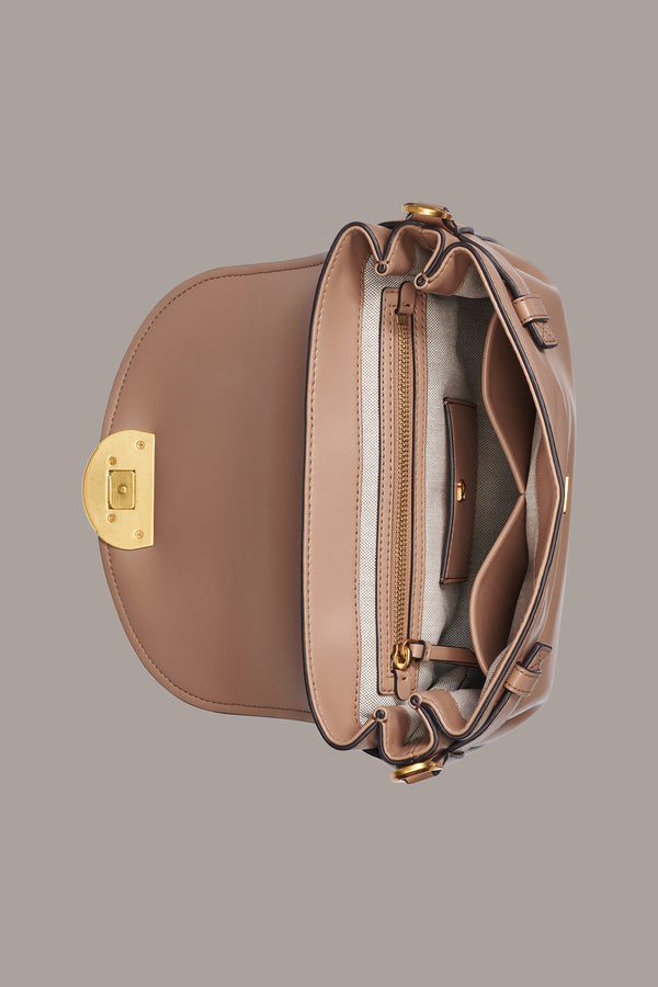 Donna Karan VALLEY STREAM SATCHEL BAG TOASTED ALMOND