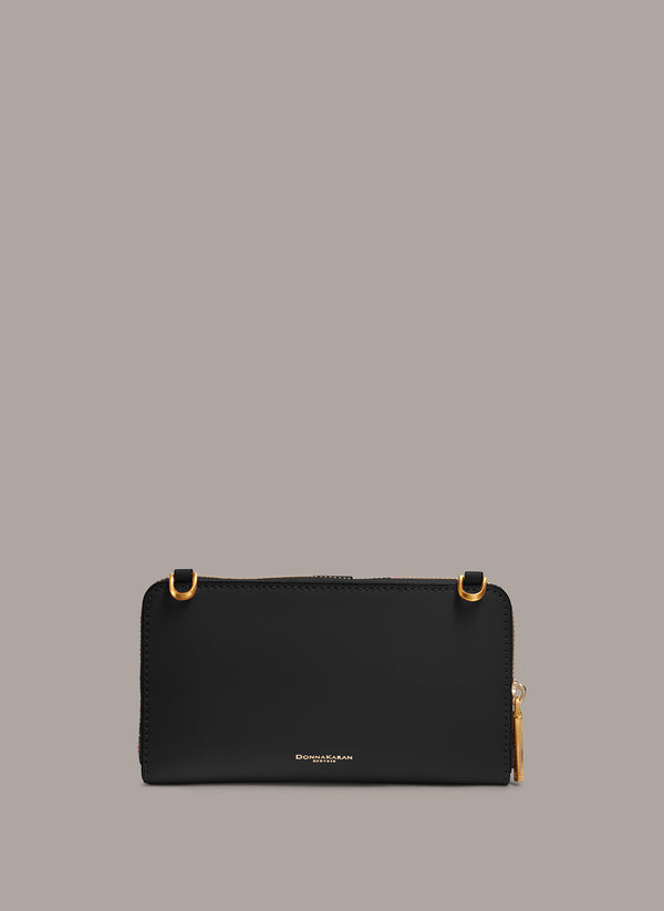 Donna Karan VALLEY STREAM WALLET ON THE STRING Black/Gold