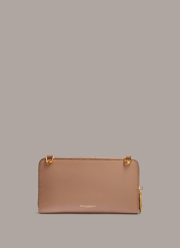 Donna Karan VALLEY STREAM WALLET ON THE STRING Fawn