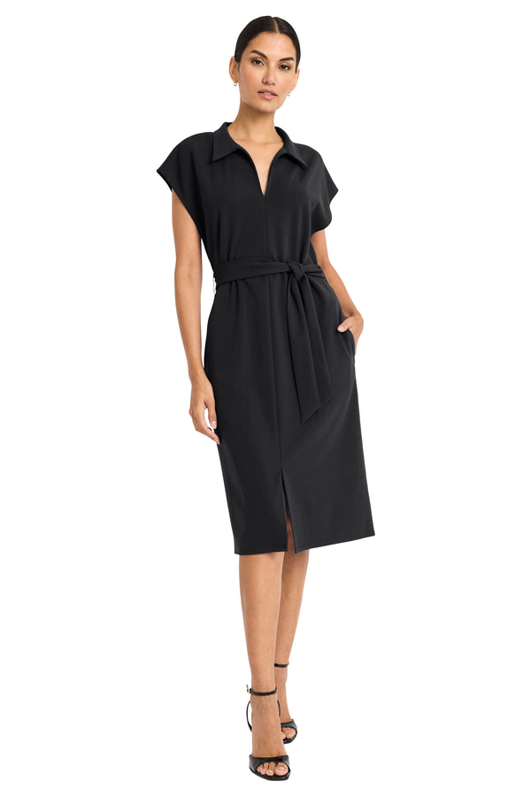 Donna Morgan Alexandria Below The Knee Cap Sleeve Dress