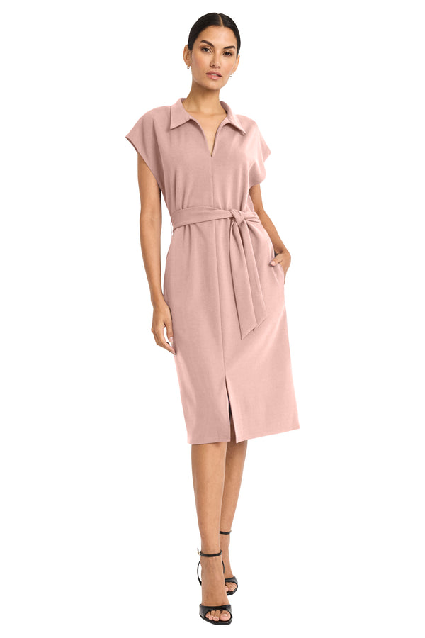 donna morgan Alexandria Below the Knee Cap Sleeve Dress