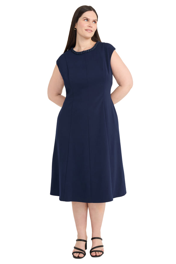 donna morgan Ada Midi Fit & Flare Dress