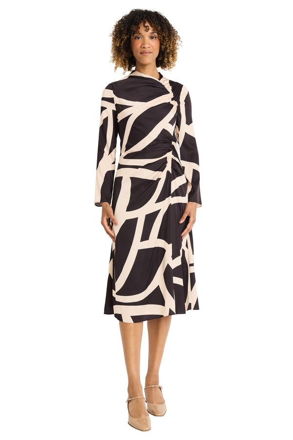 donna morgan ASYMMETRIC DRAPED DRESS
