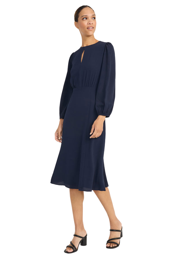Donna Morgan BUBBLE CREPE LONG SLV DRESS