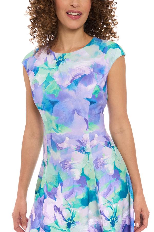 Donna Morgan CAP SLEEVE FIT AND FLARE