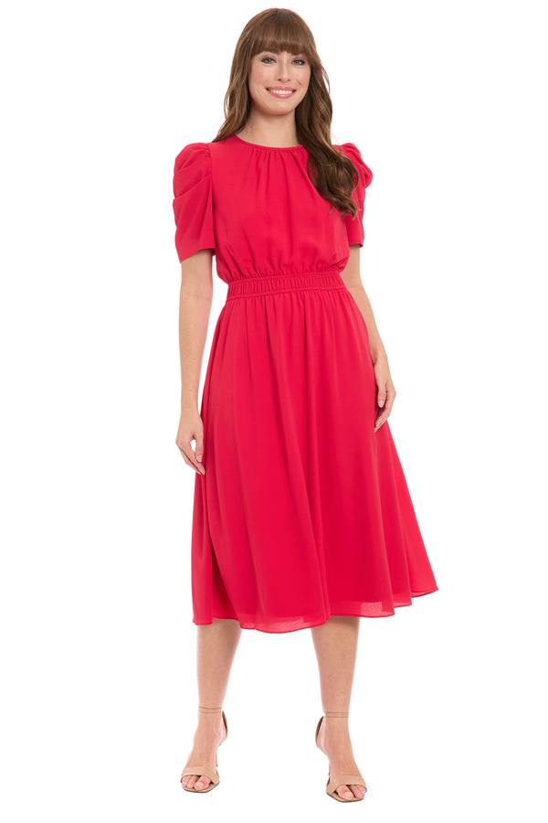 Donna Morgan CATEPILLAR SLEEVE MIDI DRESS