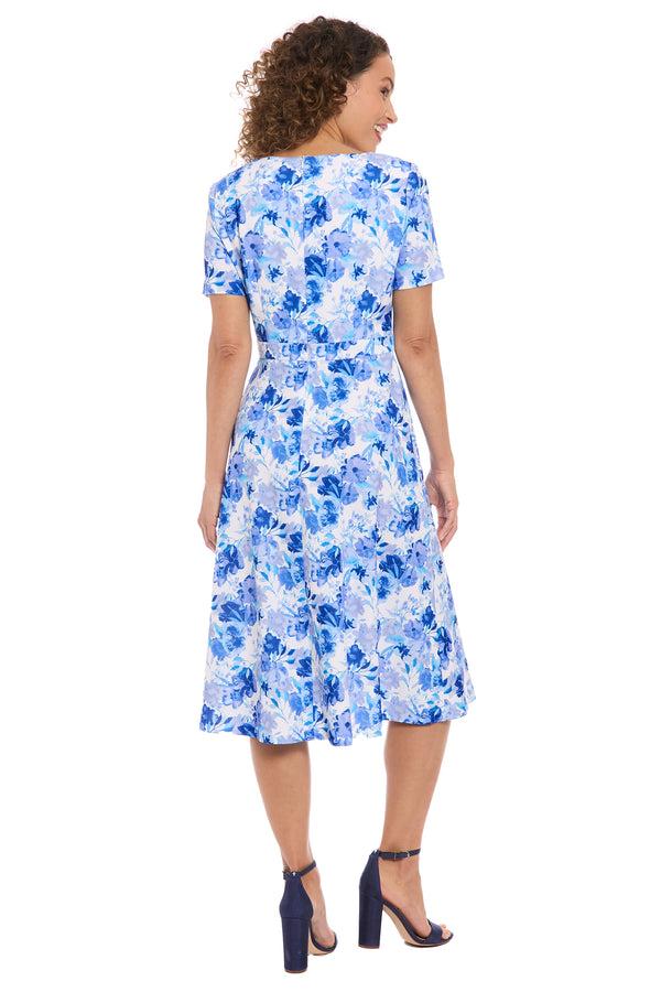 Donna Morgan Colleen In Watercolor Bouquet