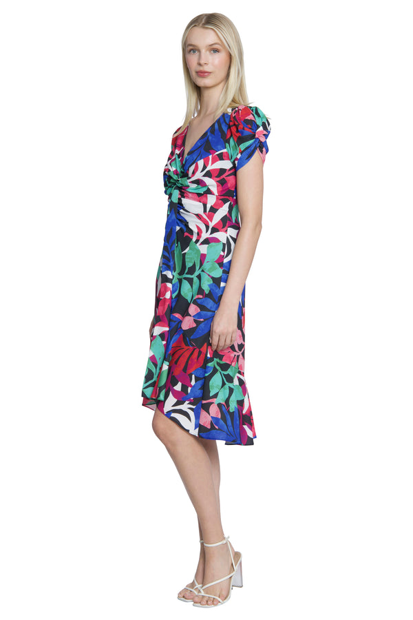 Donna Morgan DRAPED FRONT MIDI DRESS