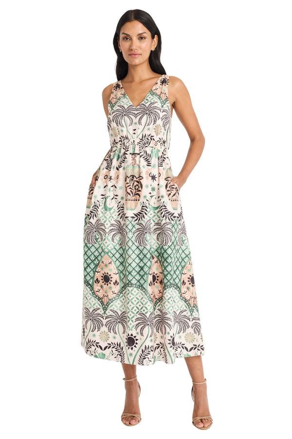 donna morgan Edna Midi Fit & Flare Dress