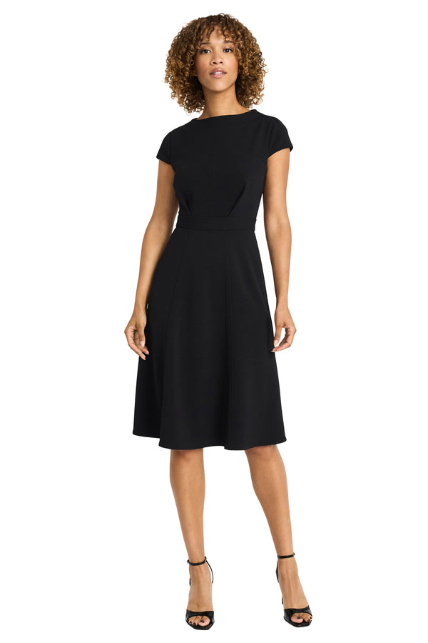 donna morgan FIT AND FLARE MIDI DRESS