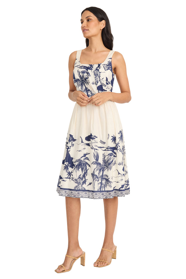 Donna Morgan Golda Midi Fit & Flare Dress