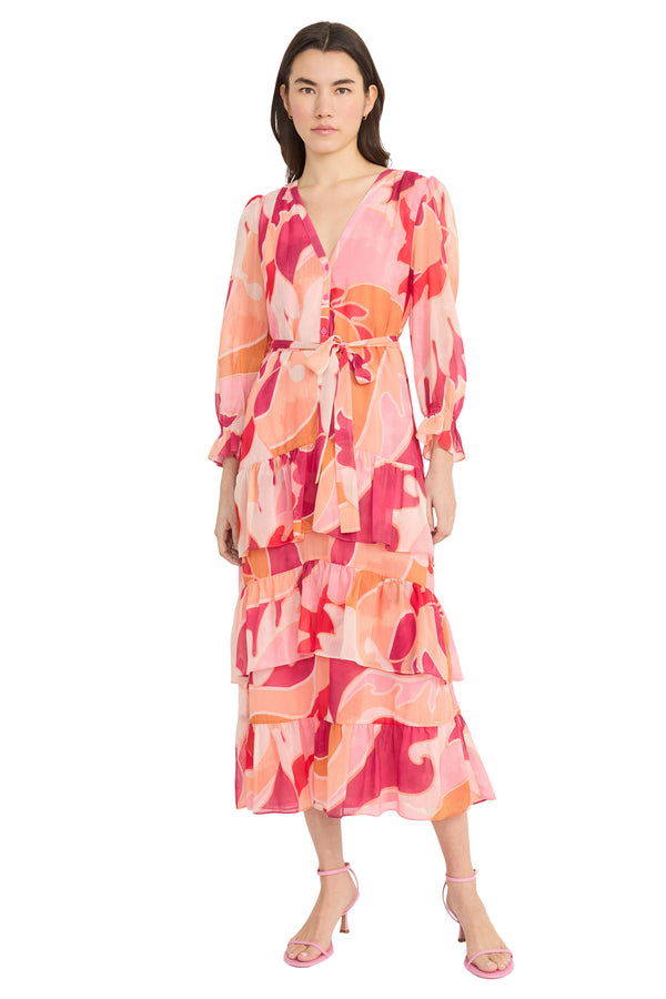 donna morgan Letitia in Feather Paisley