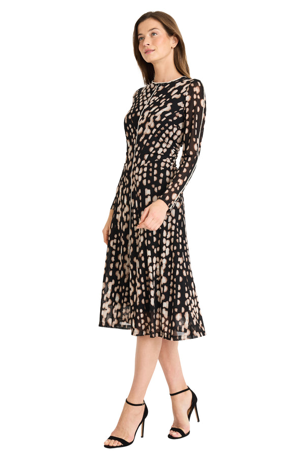 Donna Morgan LONG SLEEVE A-LINE DRESS