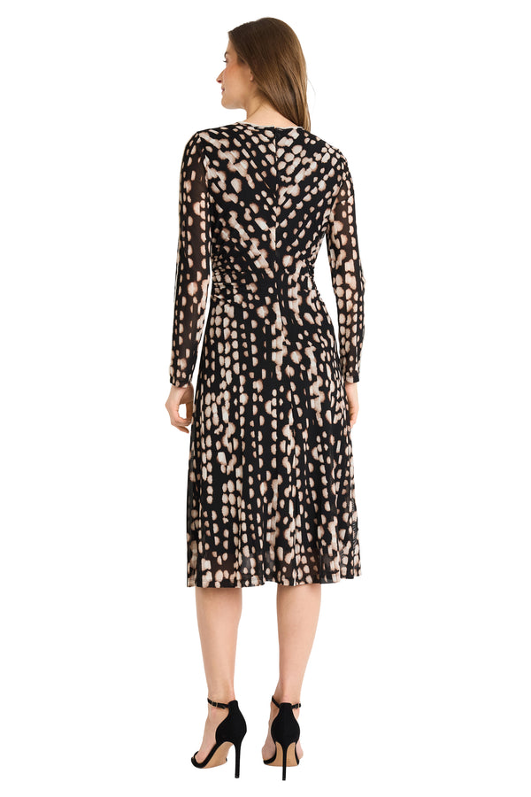 Donna Morgan LONG SLEEVE A-LINE DRESS