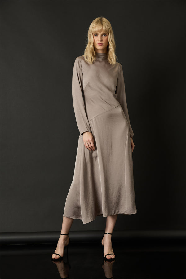 Donna Morgan LONG SLEEVE MAXI W/ MOCK NECK