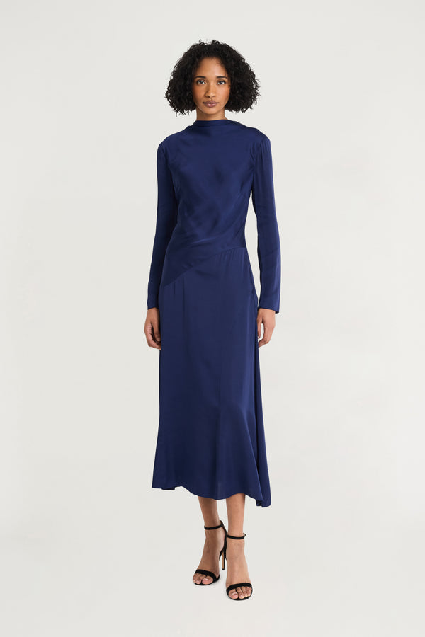 donna morgan LONG SLEEVE MAXI W/ MOCK NECK