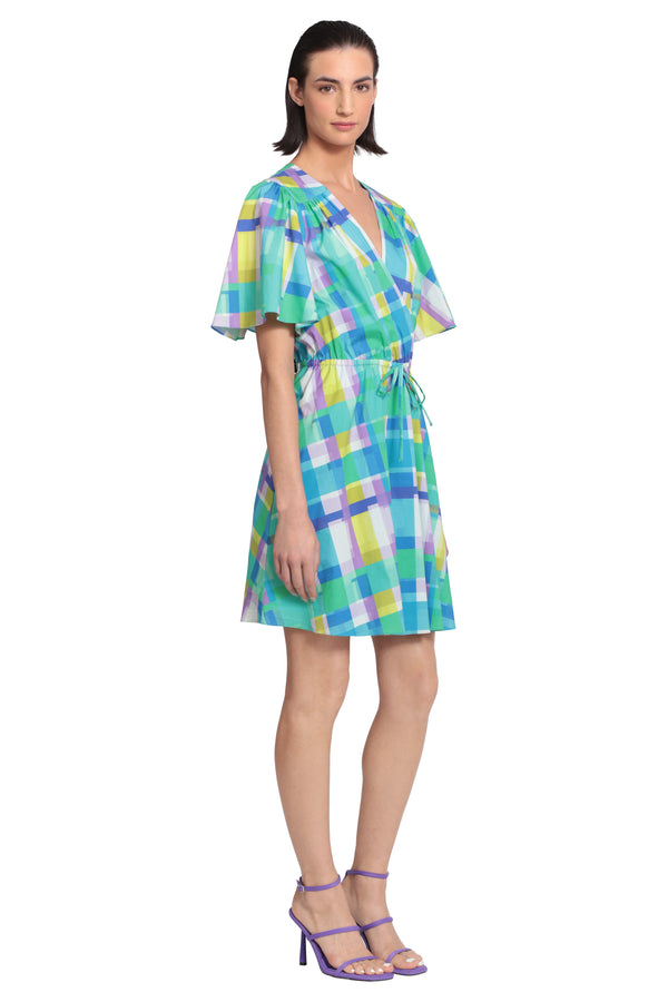 Donna Morgan MINI DRESS W FLUTTER SLEEVES