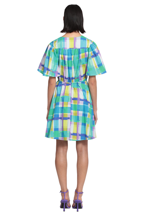 Donna Morgan MINI DRESS W FLUTTER SLEEVES