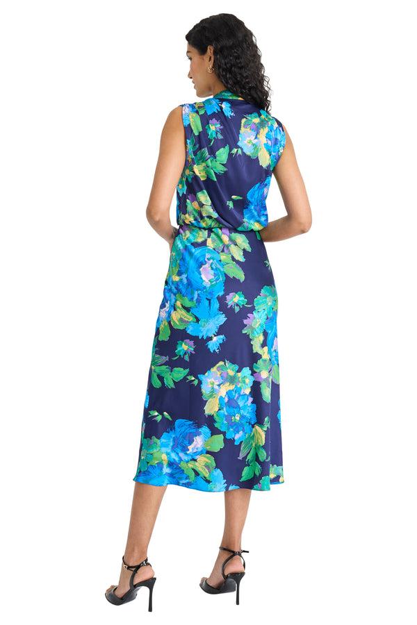 Donna Morgan ONE SHOULDER ASYMMETRICAL MIDI DRESS