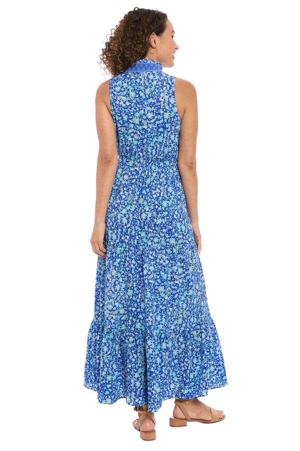 Donna Morgan RUFFLE NECK SLEEVELESS PEASANT MAXI