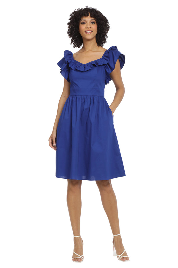 donna morgan RUFFLE SHORT DRESS